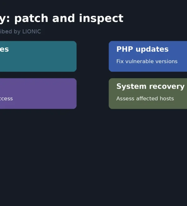 Four parts of a PHP security response: detection, updates, investigation and recovery