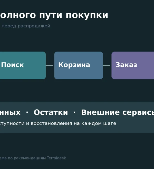 Цепочка действий покупателя и зависимые сервисы интернет-магазина