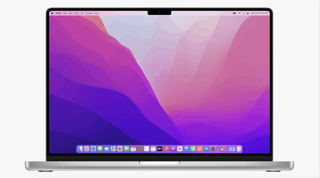 MacBook Pro 2021 с вырезом для камеры в дисплее Liquid Retina XDR