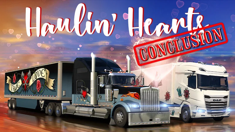 Грузовики ETS2 и ATS на обложке итогов Haulin’ Hearts