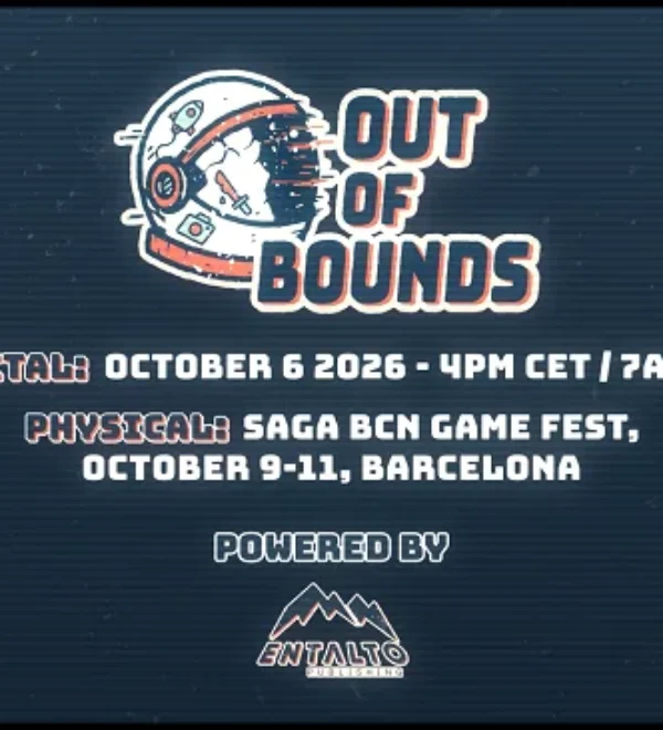 Out of Bounds 2026. Official showcase artwork supplied by Entalto Publishing.