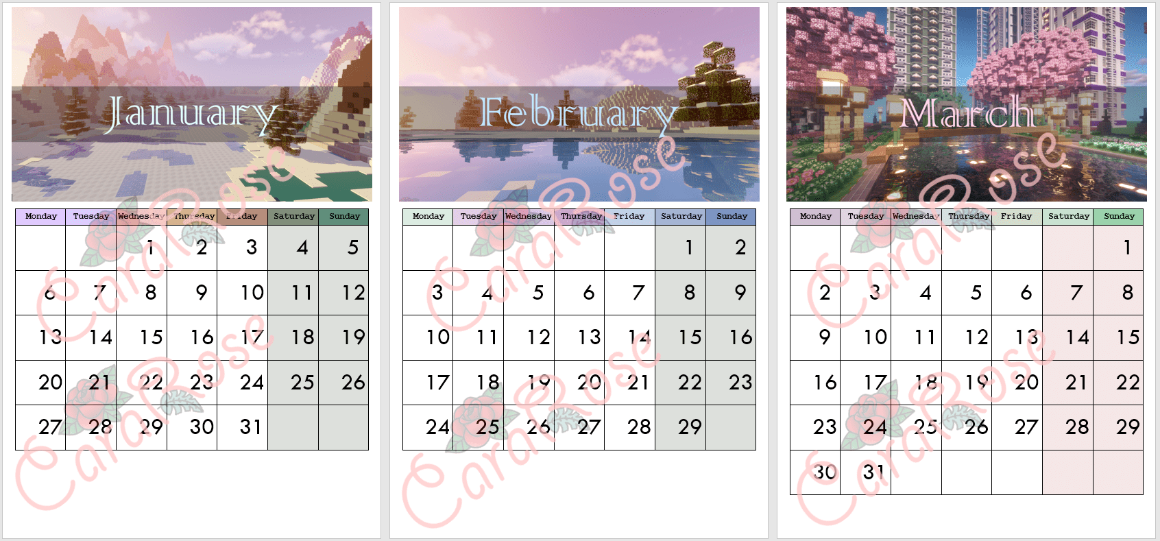 Printable Calendar 2020 Download