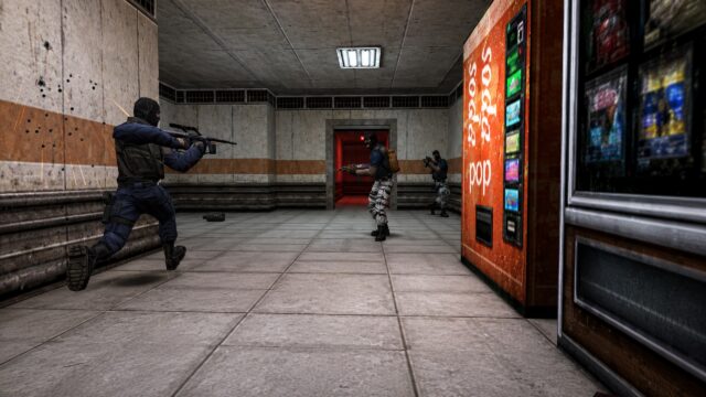 Counter-Strike 1.6: перестрелка в коридорах cs_office