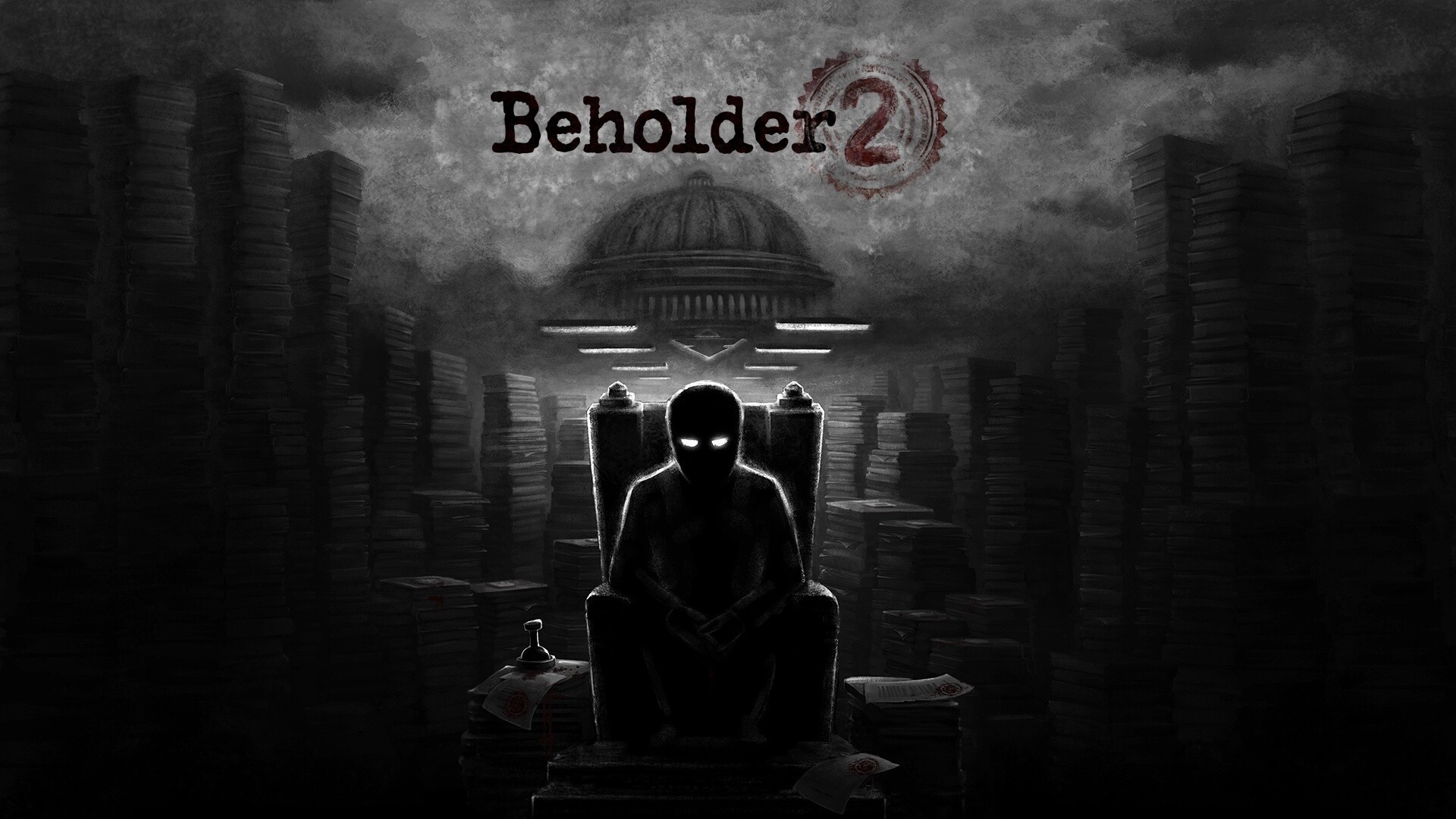 Главный герой Beholder 2 в здании министерства