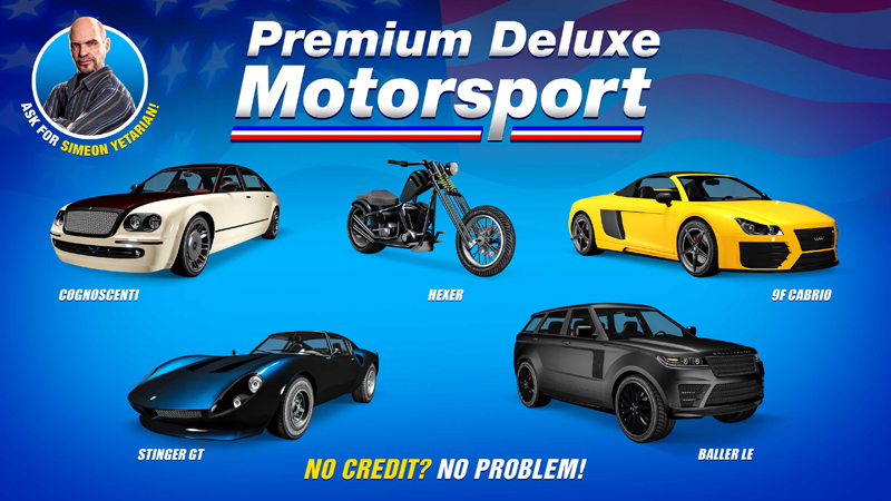 Транспорт в Premium Deluxe Motorsport на этой неделе.