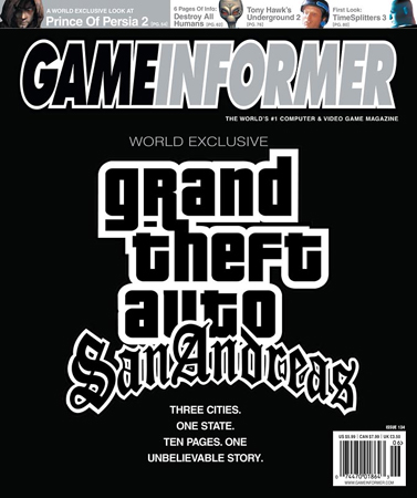 GTA: San Andreas. Альтернативная обложка выпуска Game Informer 134 за июнь 2004 года.