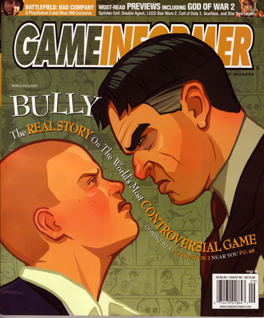 Bully. Обложка выпуска Game Informer 161 за сентябрь 2006 года.