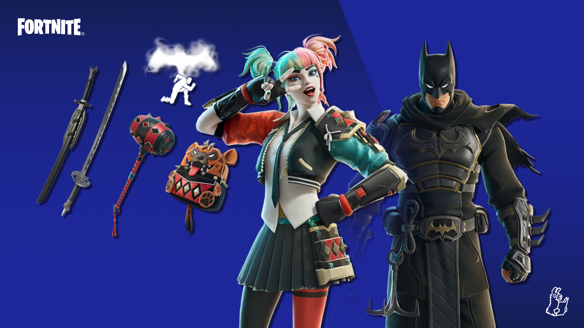 Fortnite x DC: Leaked Ninja Knight Batman and Karuta Harley Quinn Outfits