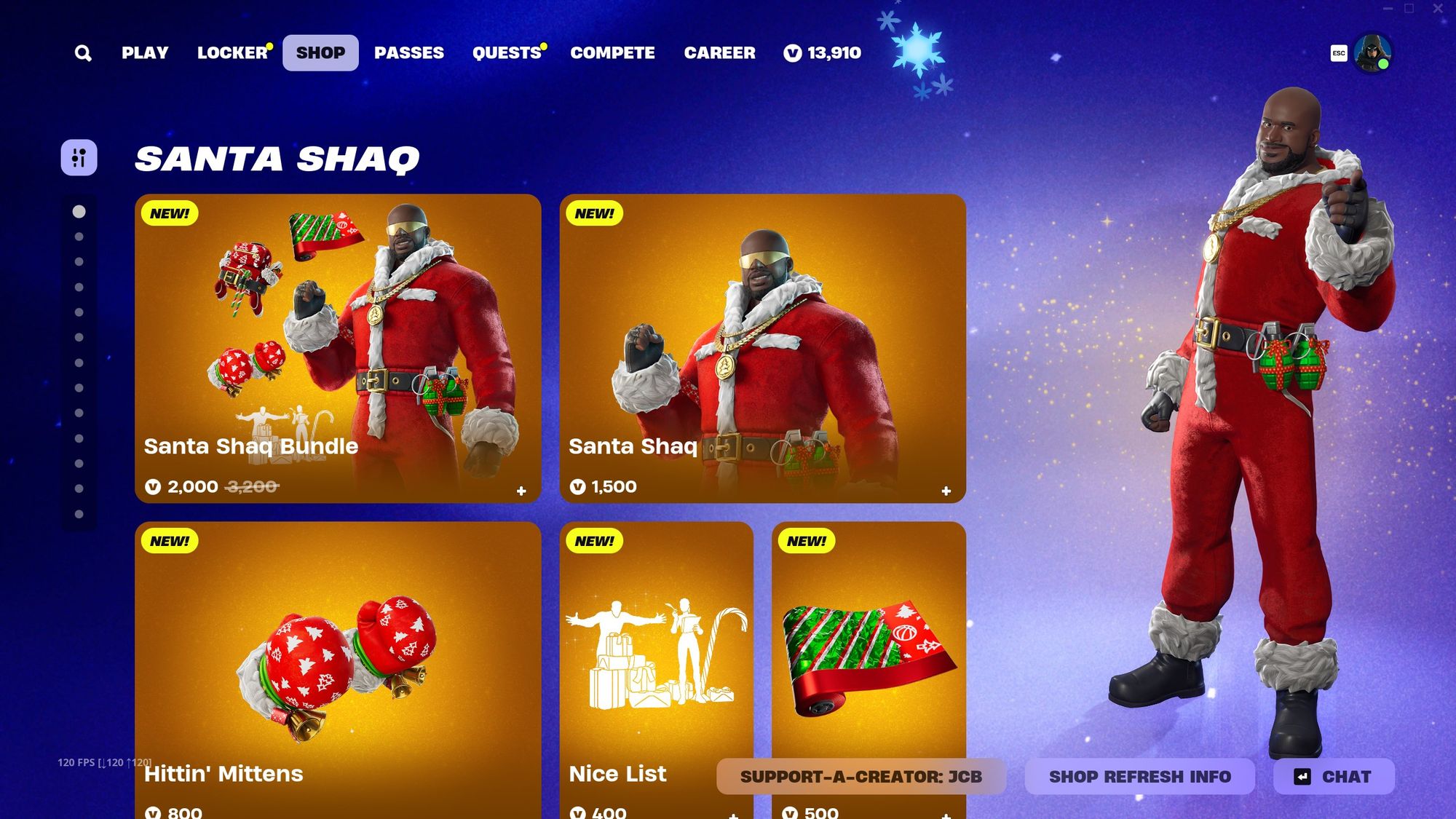 New Santa Shaq Costume Now Available