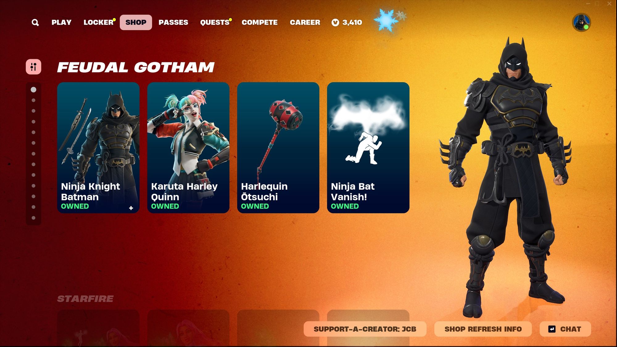 Fortnite x DC: New Feudal Gotham Collection Available Now