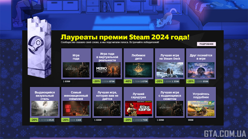 У RDR 1 лучший саундтрек за прошлый год по мнению пользователей Steam