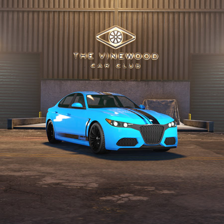 Lampadati Komoda в автоклубе Вайнвуда.