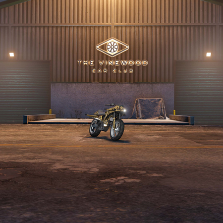 Pegassi Oppressor в ливрее Stars в автомобильном клубе Вайнвуд.