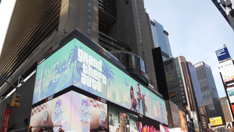 Биллборд GTA 6 на Таймс-сквер устарел