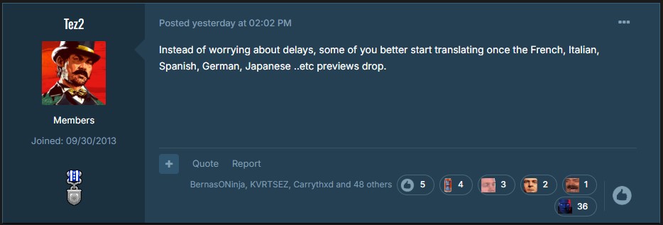 Сообщение инсайдера Tez2