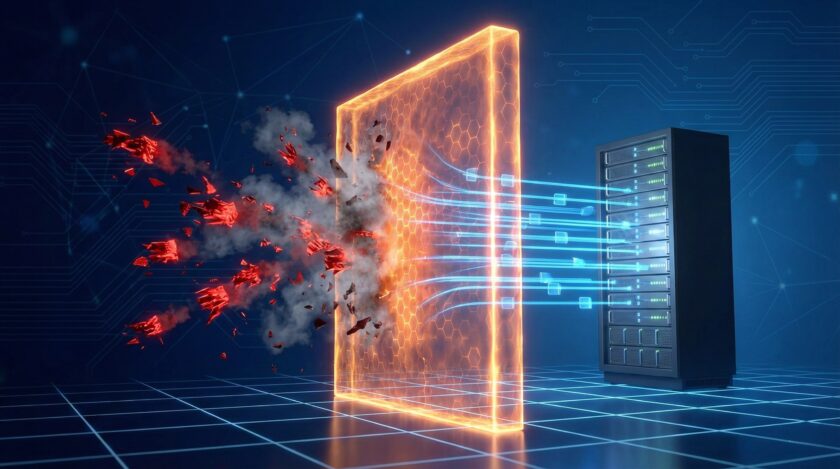 Межсетевой экран блокирует вредоносный трафик к серверу