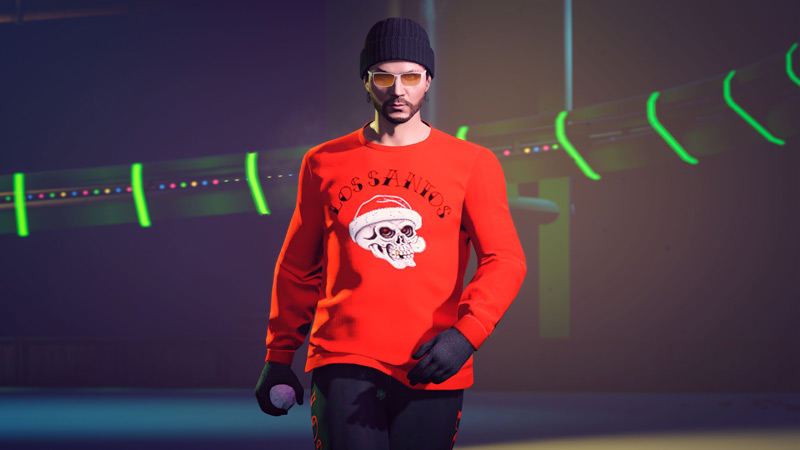 Свитер и штаны Череп Санты.