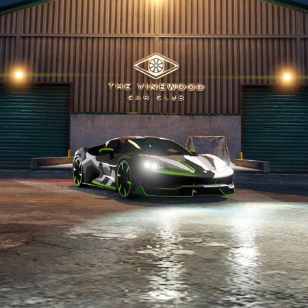 Grotti Itali RSX в автоклубе Вайнвуда.