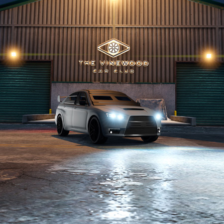 Karin Kuruma в автоклубе Вайнвуда.