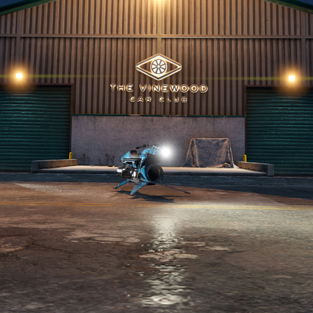 Pegassi Oppressor Mk II в автоклубе Вайнвуда.