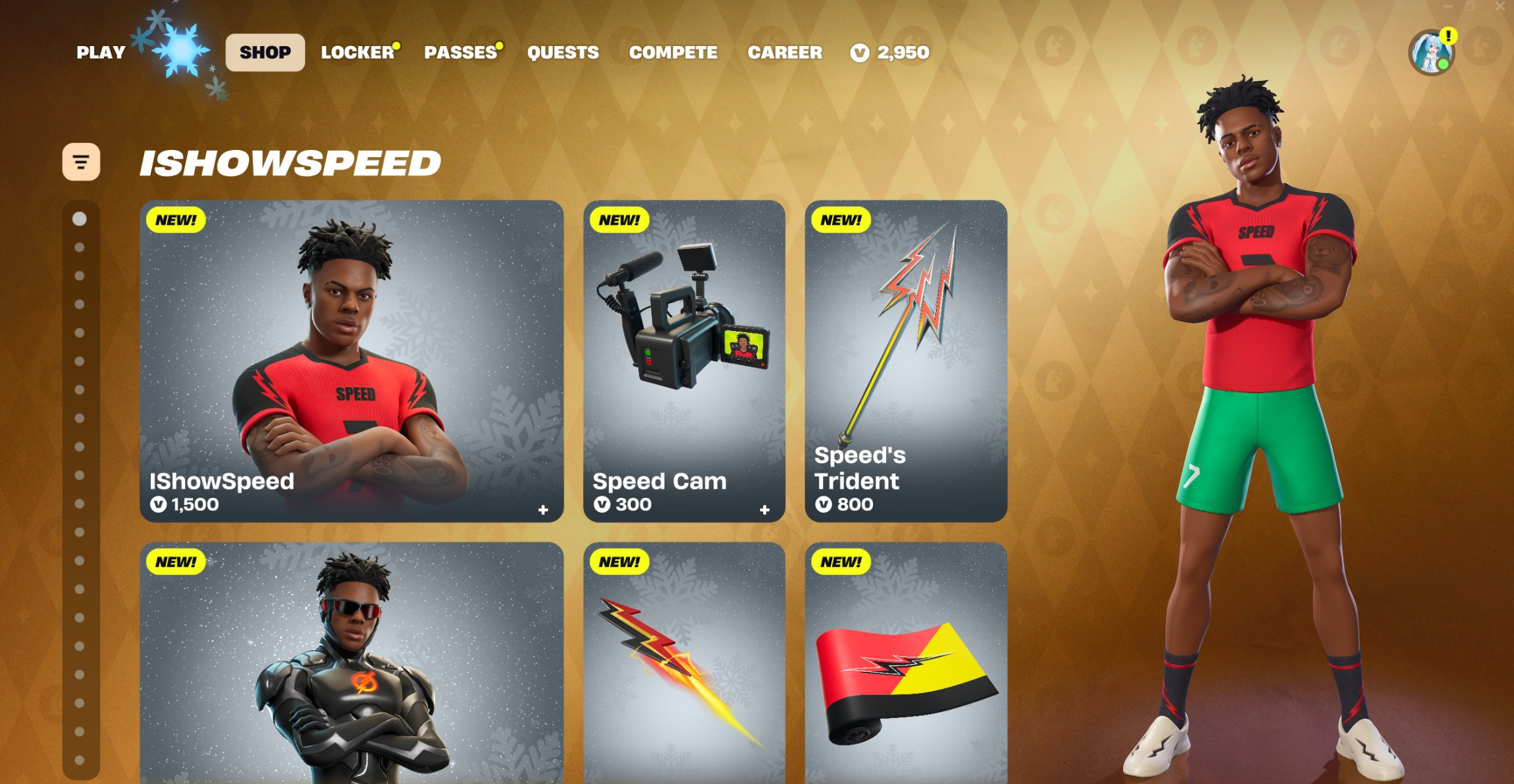 IShowSpeed Fortnite Bundle Contents