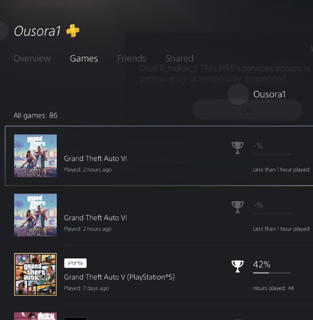 GTA 6 пропала из списка недавно запущенных игр на PS5 GTA 6 пропала из списка недавно запущенных игр на PS5