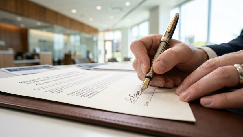 Подписание документа