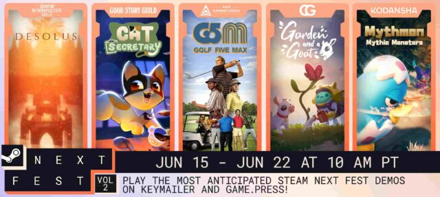 Game.Press and Keymailer highlight ten Steam Next Fest demos for June 2026