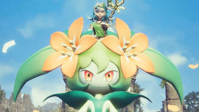 A new flower Pal carrying a rider across an open plain