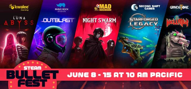 Steam Bullet Fest 2026 Collection spotlights Night Swarm, OUTBLAST and Luna Abyss Steam Bullet Fest 2026 Collection spotlights Night Swarm, OUTBLAST and Luna Abyss