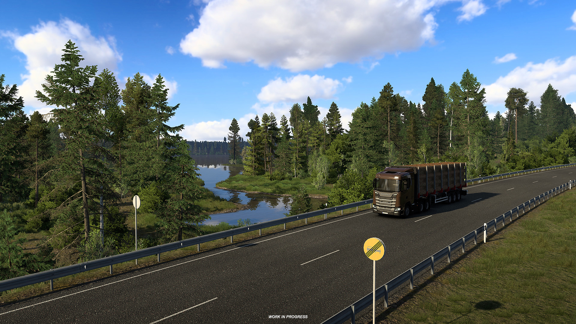 Waterfront approach to a Finnish city in the ETS2 expansion