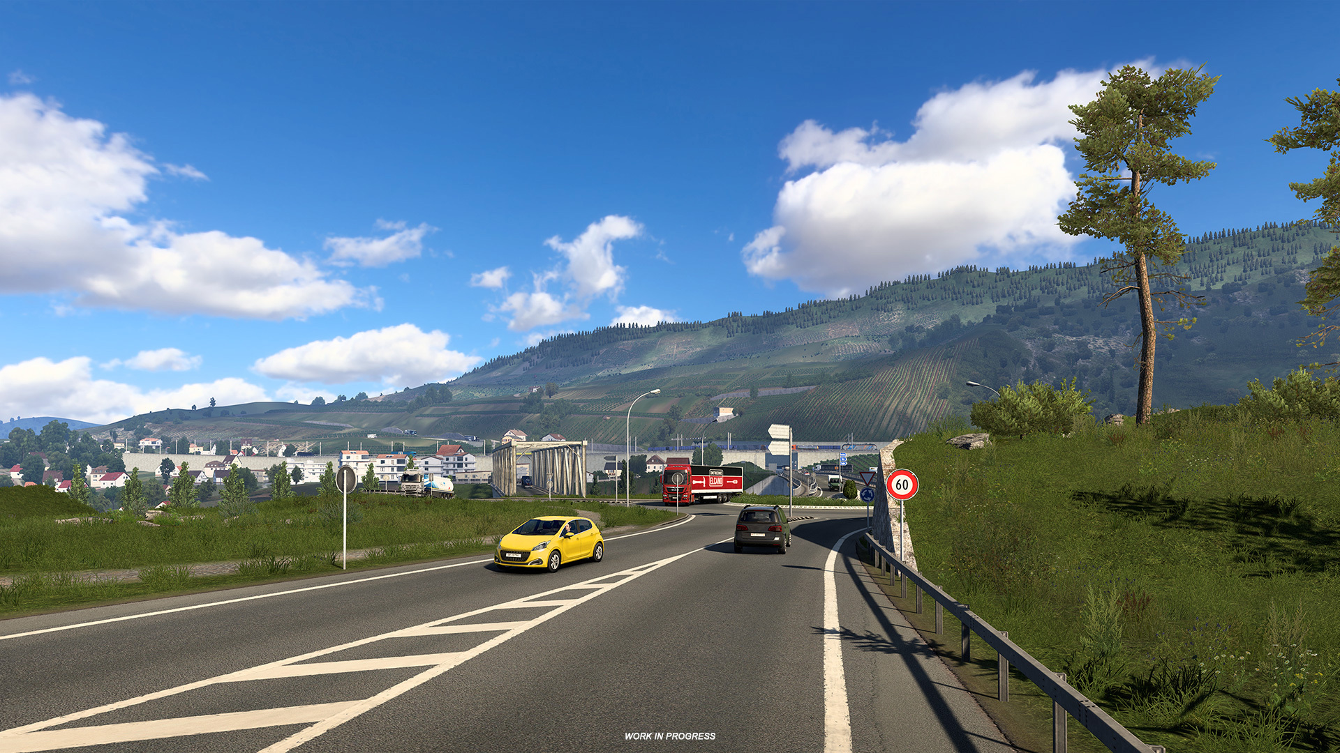 Road leading to Furka Pass in Euro Truck Simulator 2