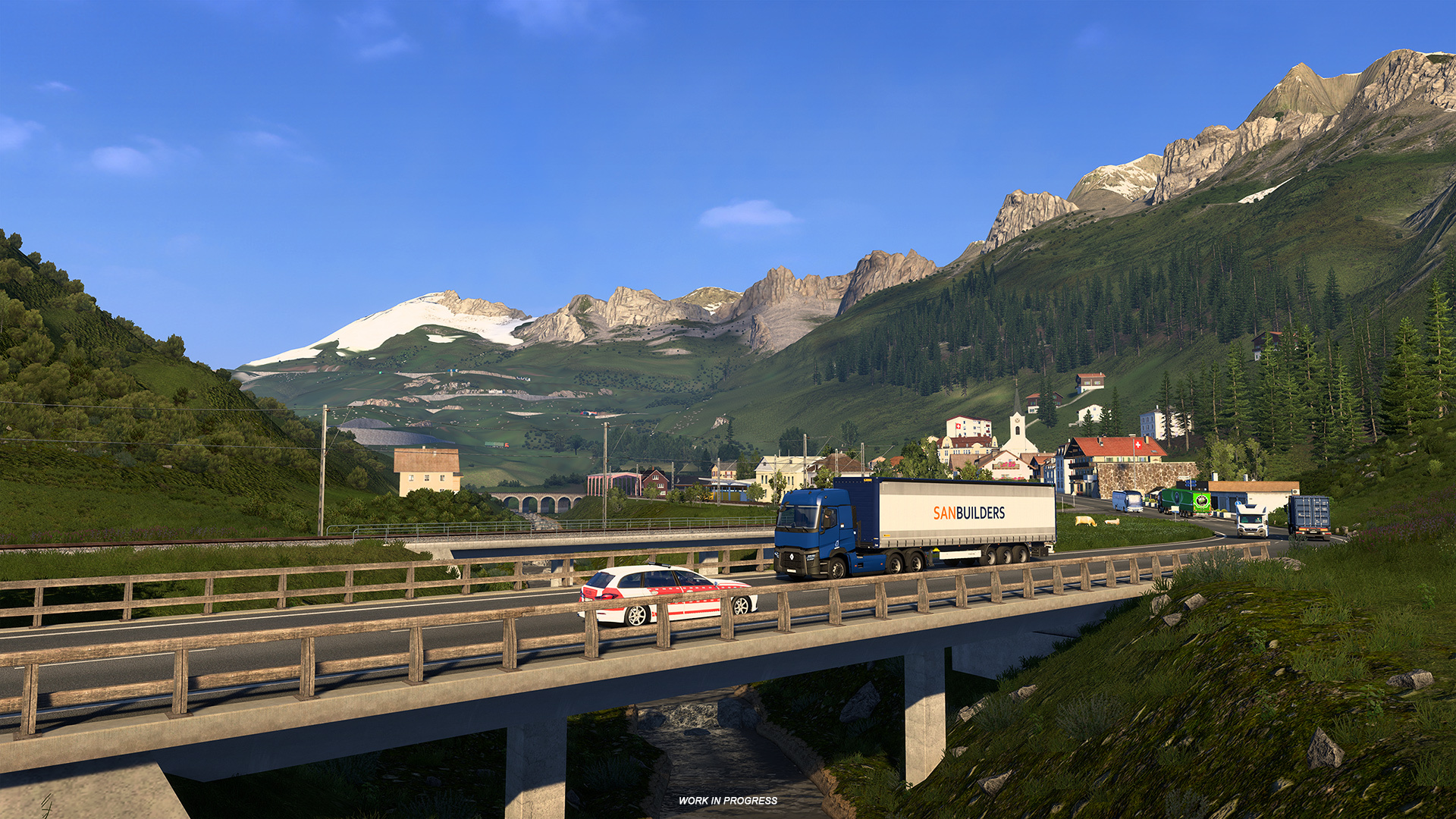 Tight Alpine turns on the N19 route