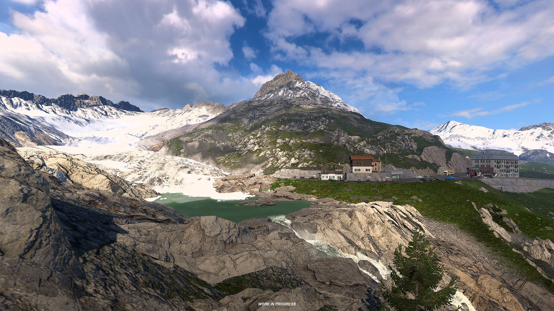 Mountain road from the Euro Truck Simulator 2 update