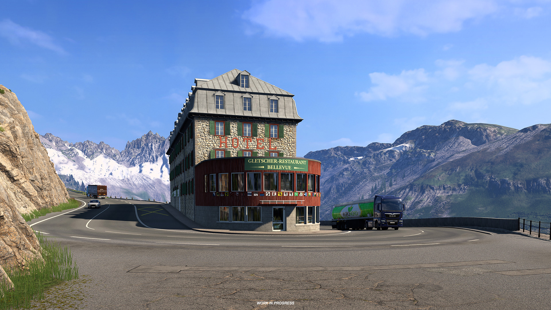Delivery road in the revised Swiss region