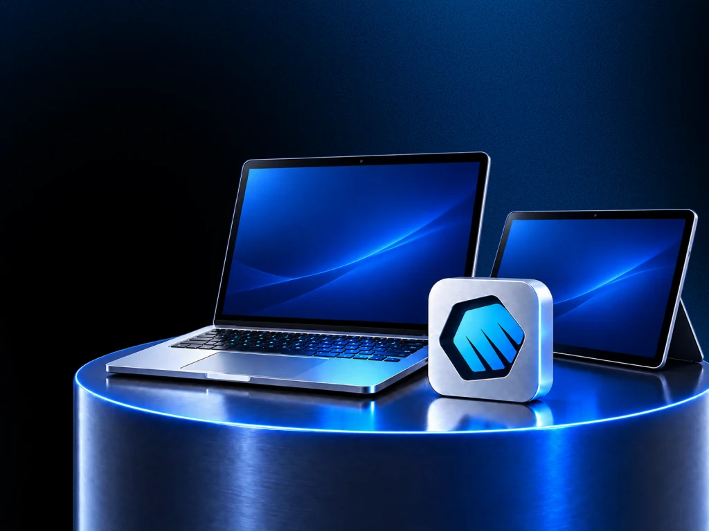 Ноутбук и планшет на иллюстрации к Astra Configuration Manager 1.7